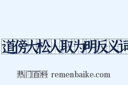 道傍大松人取为明反义词是什么意思的图片